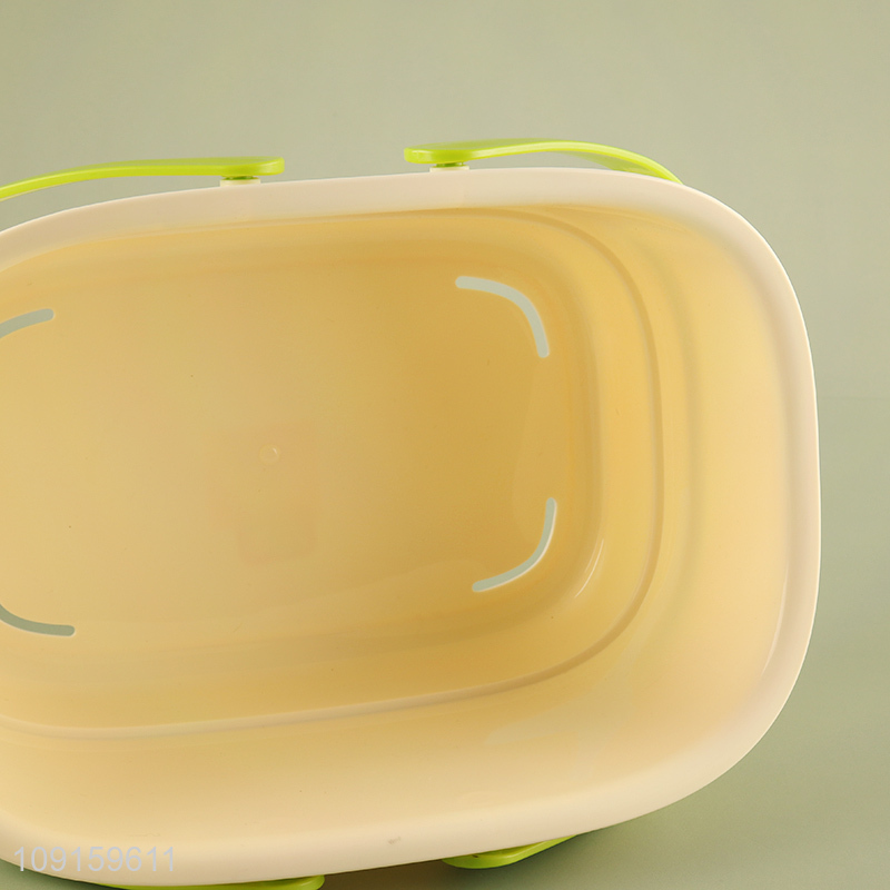 Factory price household bathroom water bucket with handle