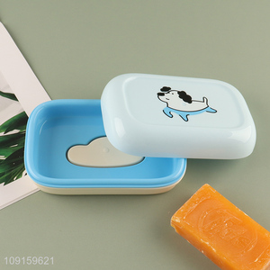 New arrival bathroom accessories plastic soap box with lid