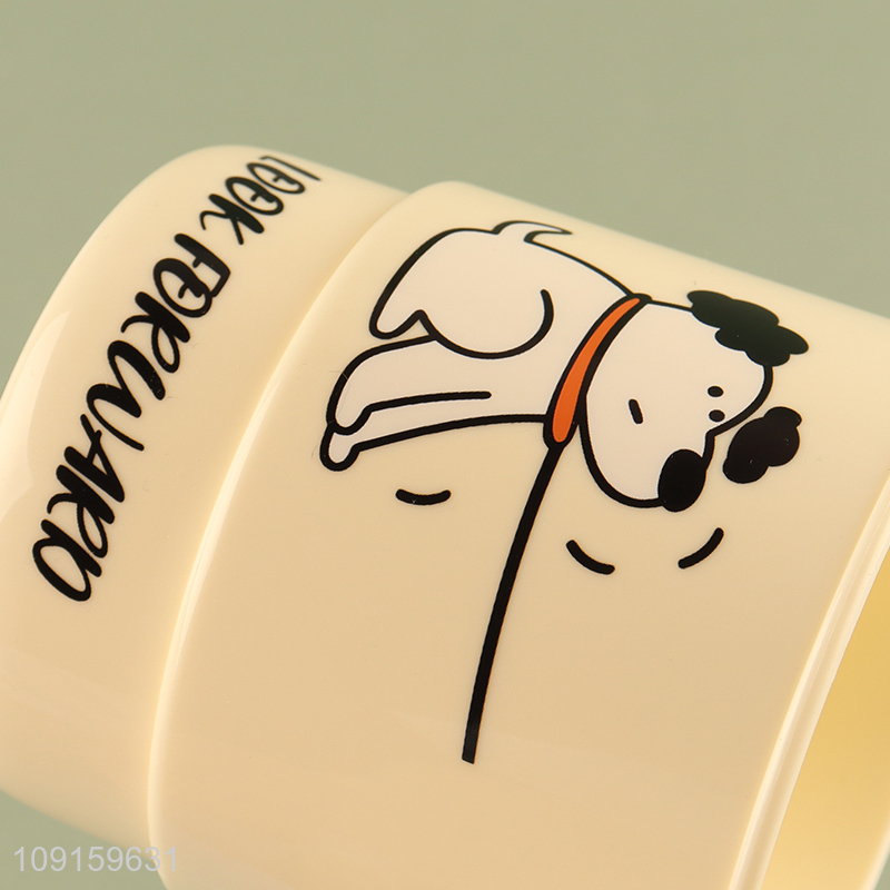 Popular products cartoon printed plastic mouthwash cup with handle