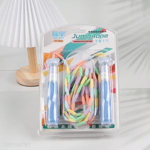 China Imports Adjustable Skipping Rope Beaded Jump Rope for Kids