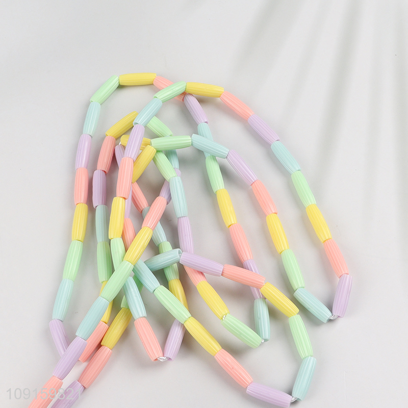 Wholesale Beaded Skipping Jump Rope with Non-Slip Handle for Kids