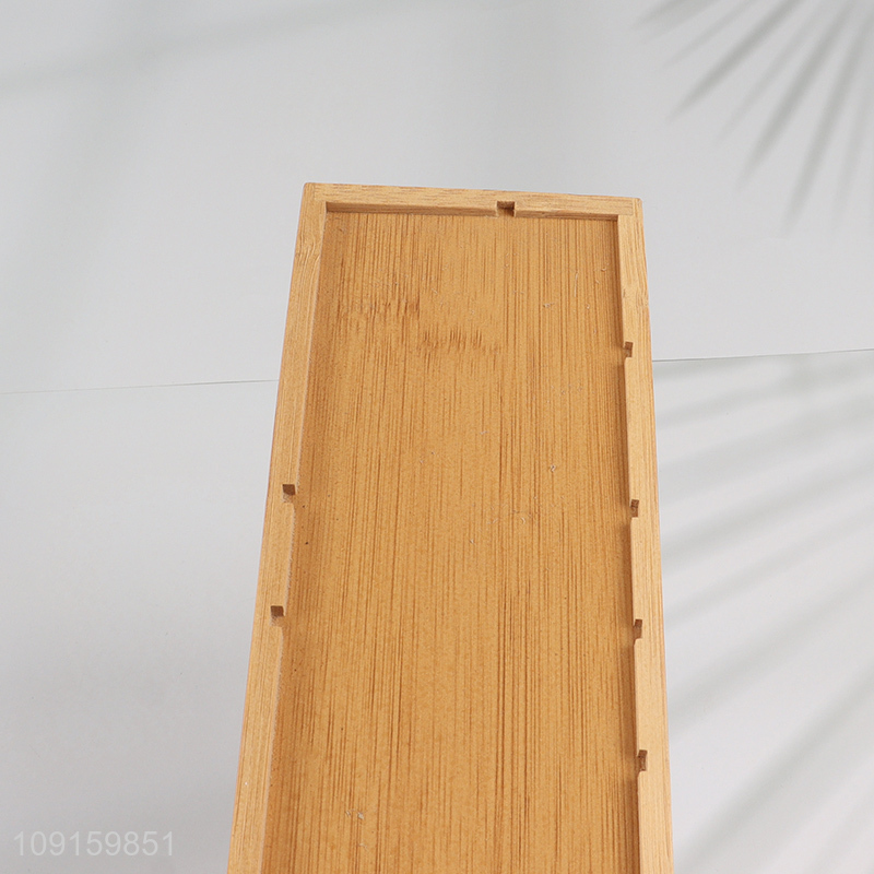 Hot Selling Bamboo Desktop Organizer Desktop Makeup Organizer for Home