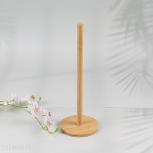 New Arrival Bamboo Paper Towel Holder Kitchen Paper Towel Holder