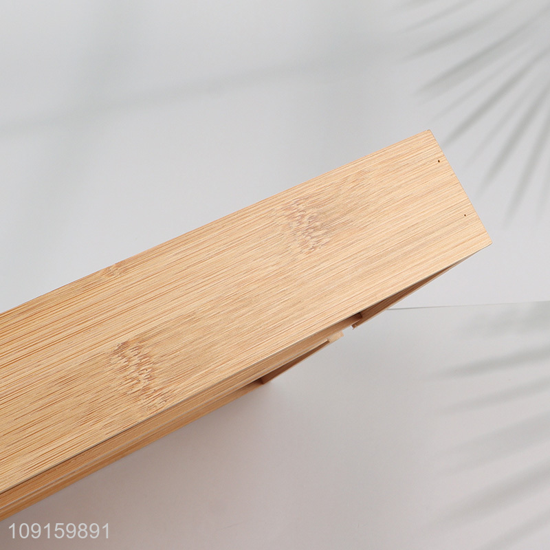 New Product Bamboo Drawer Organizer Bins for Cutlery Kitchen Utensils