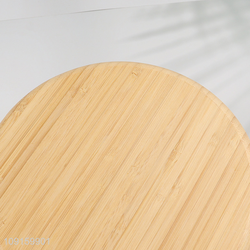 Online Wholesale Round Bamboo Serving Tray Bamboo Fruit Bread Plate