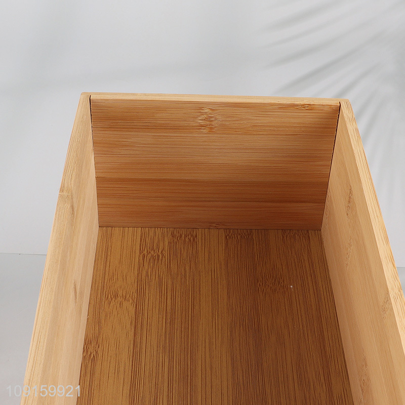 Factory Supply Multi-Function Bamboo Storage Organizer Bins for Kitchen