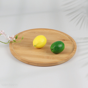 China Imports Round Bamboo Fruit Plate Breakfast Fruit Serving Tray