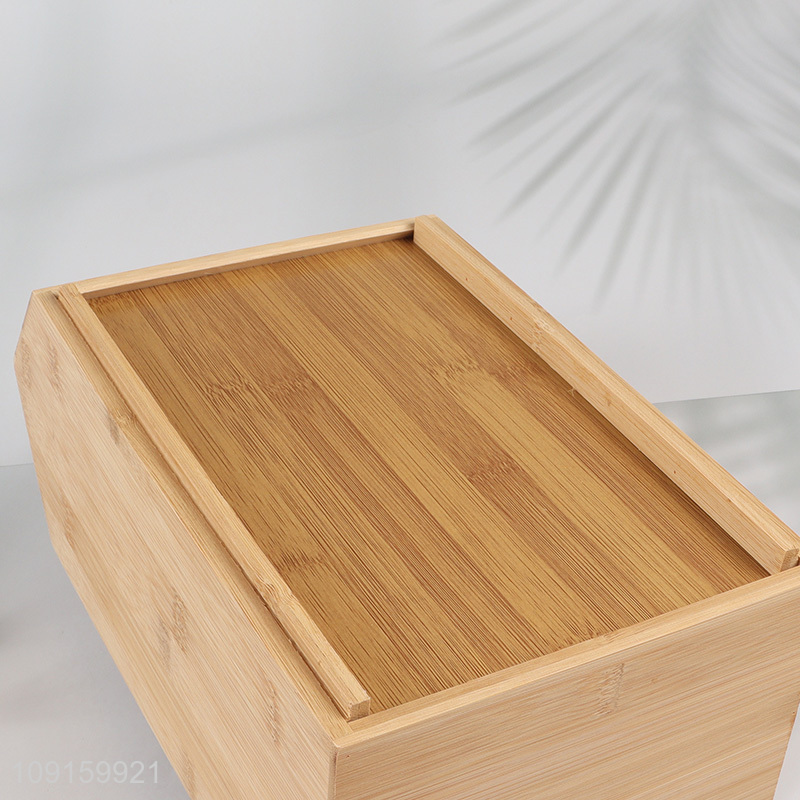 Factory Supply Multi-Function Bamboo Storage Organizer Bins for Kitchen