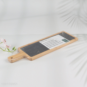 Factory Price Bamboo Cutting Board with Handle for Pizza Bread Fruit