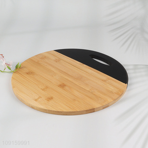 Online Wholesale Round Natural Bamboo Chopping Board Kitchen Cutting Board