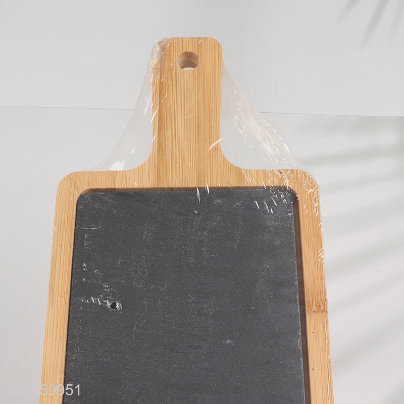 Factory Price Bamboo Cutting Board with Handle for Pizza Bread Fruit