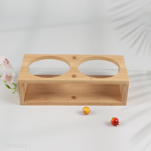 Good Quality Bamboo Kitchen Spice Rack Bamboo Seasoning Pot Holder