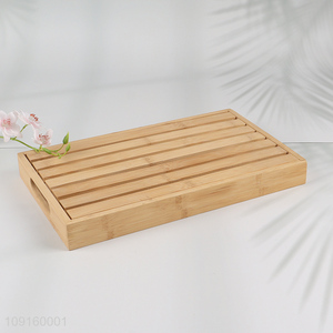 China Imports Bamboo Draining Tea Tray Chinese Gongfu Tea Serving Tray