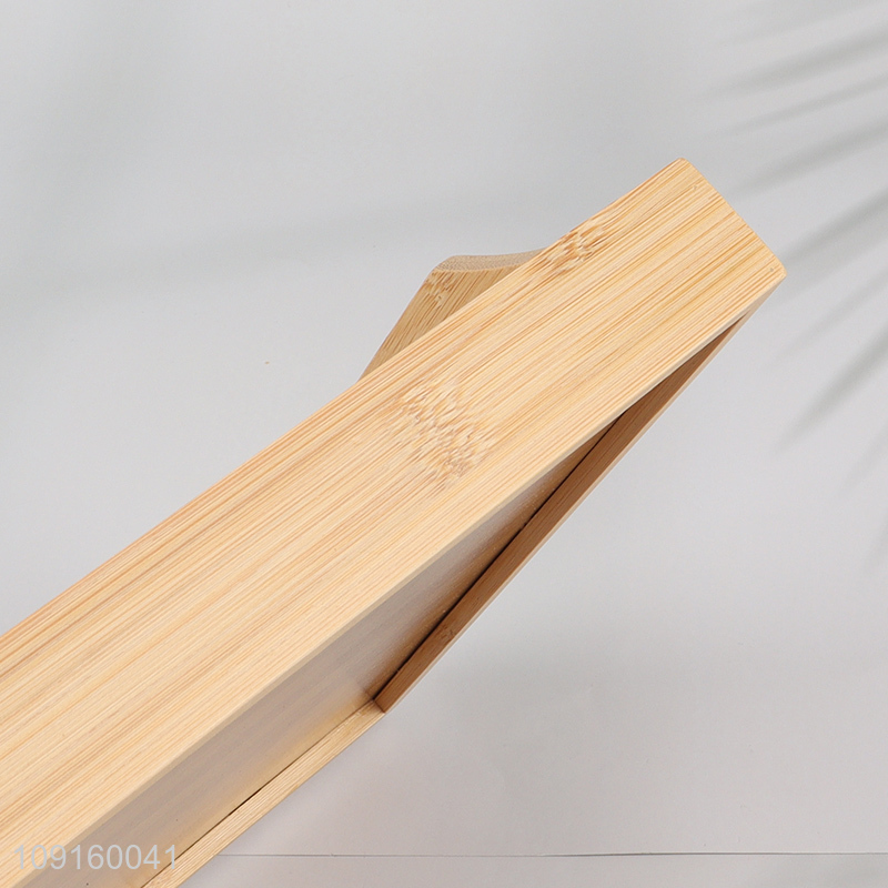 Factory Price Natural Bamboo Serving Tray with Handles for Coffee Table