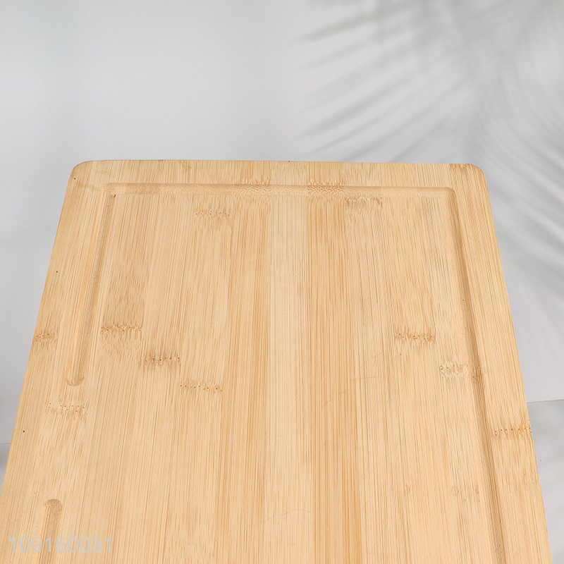 Wholesale Non-Slip Bamboo Cutting Board for Chopping Meat Vegetables Fruits