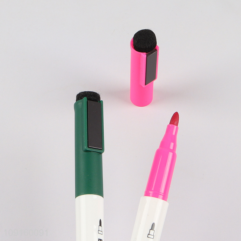 New Product 12 Colors Fine Tip Dry Erase Low Odor Markers for Whiteboard