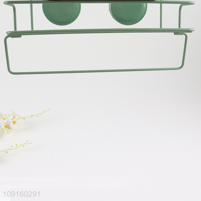 High Quality Suction Cup Metal Shower Caddy Towel Rack for Shampoo