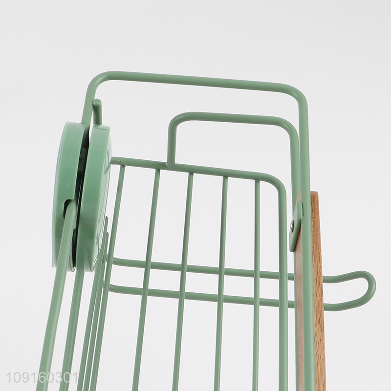 China Imports Suction Cup Metal Shower Caddy Towel Rack for Bathroom