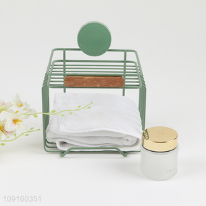 Good Quality Suction Cup Metal Toilet Paper Holder with Phone Shelf