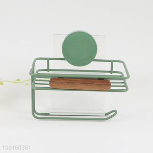 China Wholesale Wall Mounted Metal Toilet Paper Holder with Phone Shelf