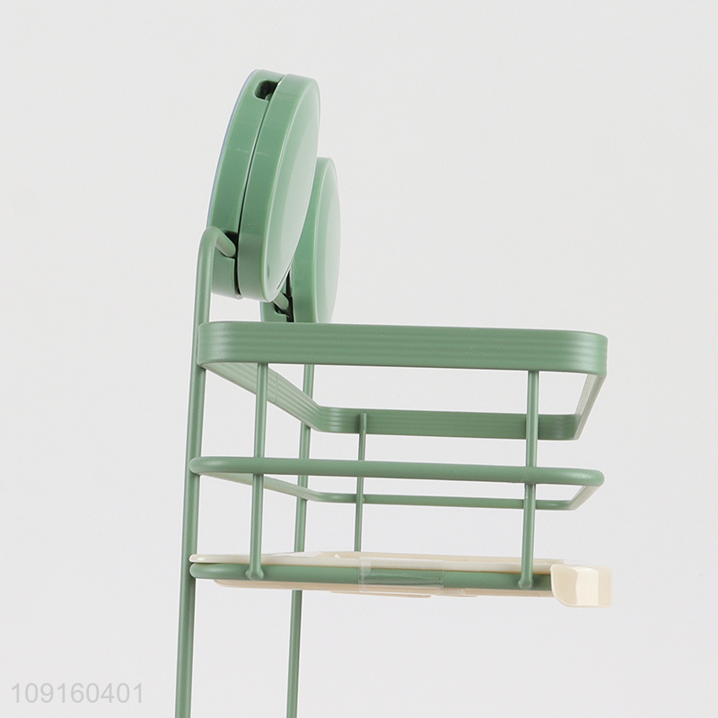 Factory Price 2-Tier Metal Wire Shower Caddy Suction Cup Shower Rack