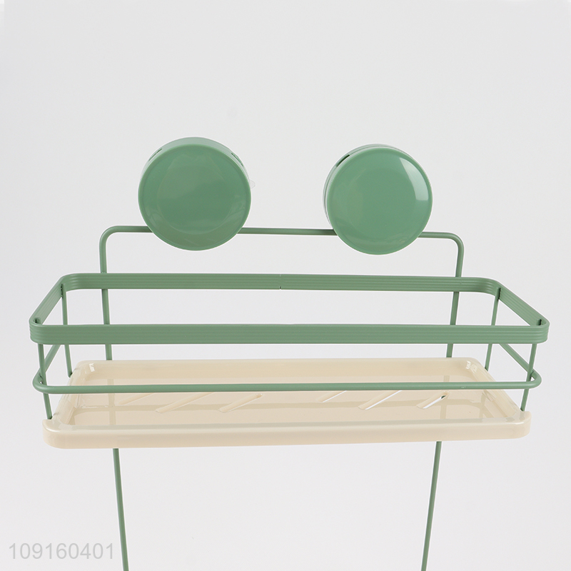 Factory Price 2-Tier Metal Wire Shower Caddy Suction Cup Shower Rack