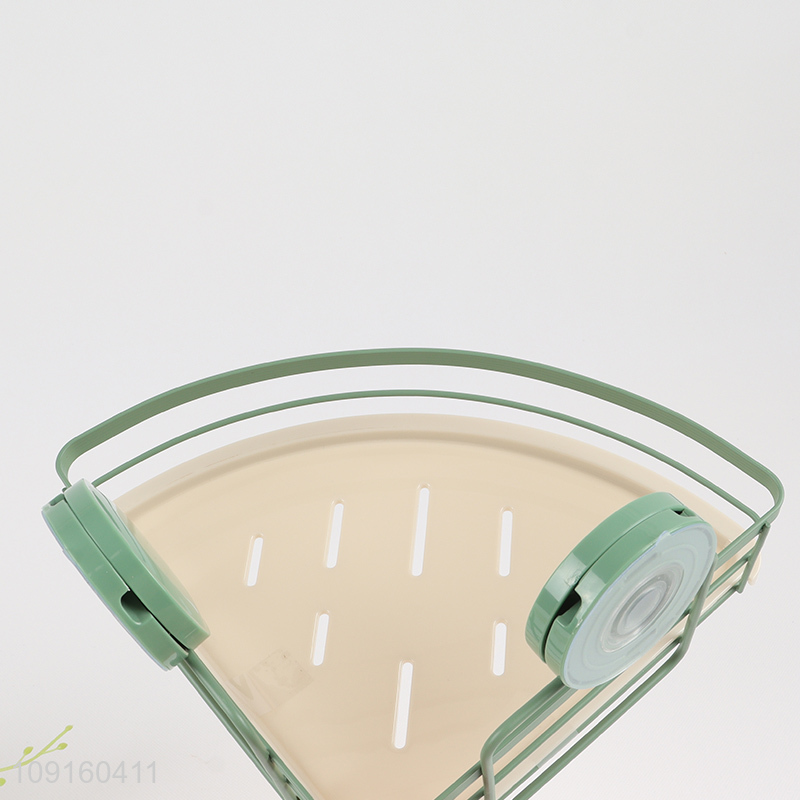 Factory Direct Sale Suction Cup Metal Wire Corner Shower Caddy Organizer