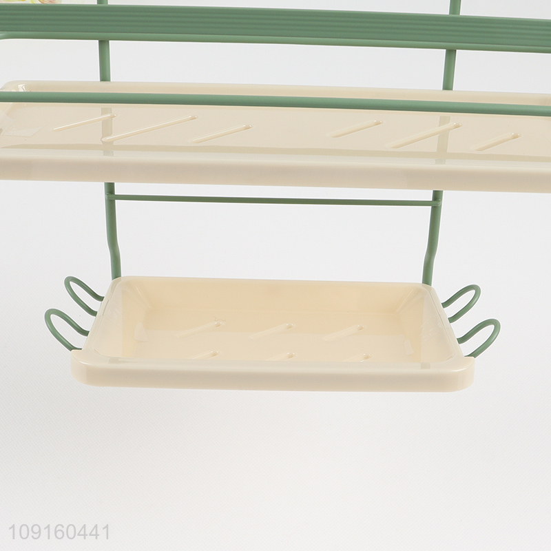 High Quality 2-Tier Over The Shower Head Hanging Metal Shower Caddy