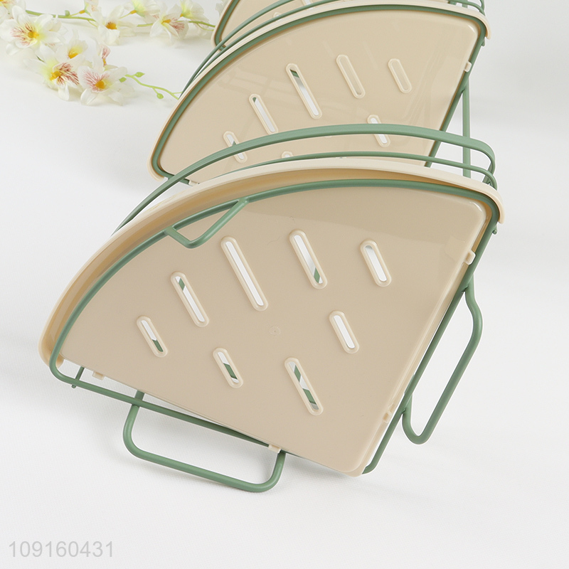 New Product 3-Tier Suction Cup Metal Wire Shower Caddy Bathroom Shelves