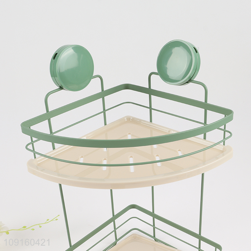 Wholesale 2-Tier Rustproof Metal Corner Shower Caddy with Suction Cups