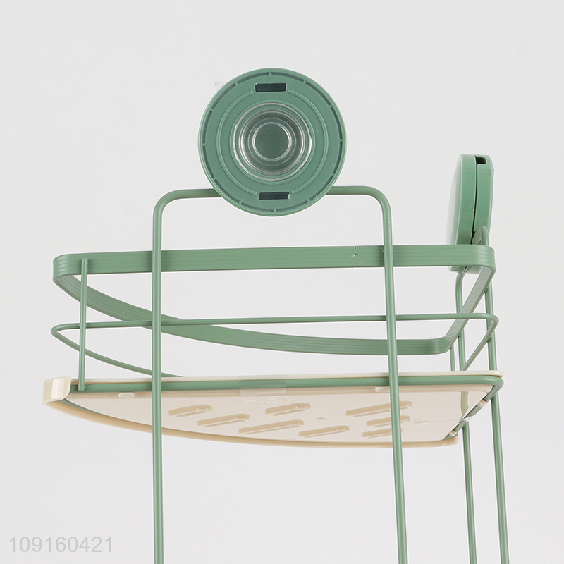 Wholesale 2-Tier Rustproof Metal Corner Shower Caddy with Suction Cups