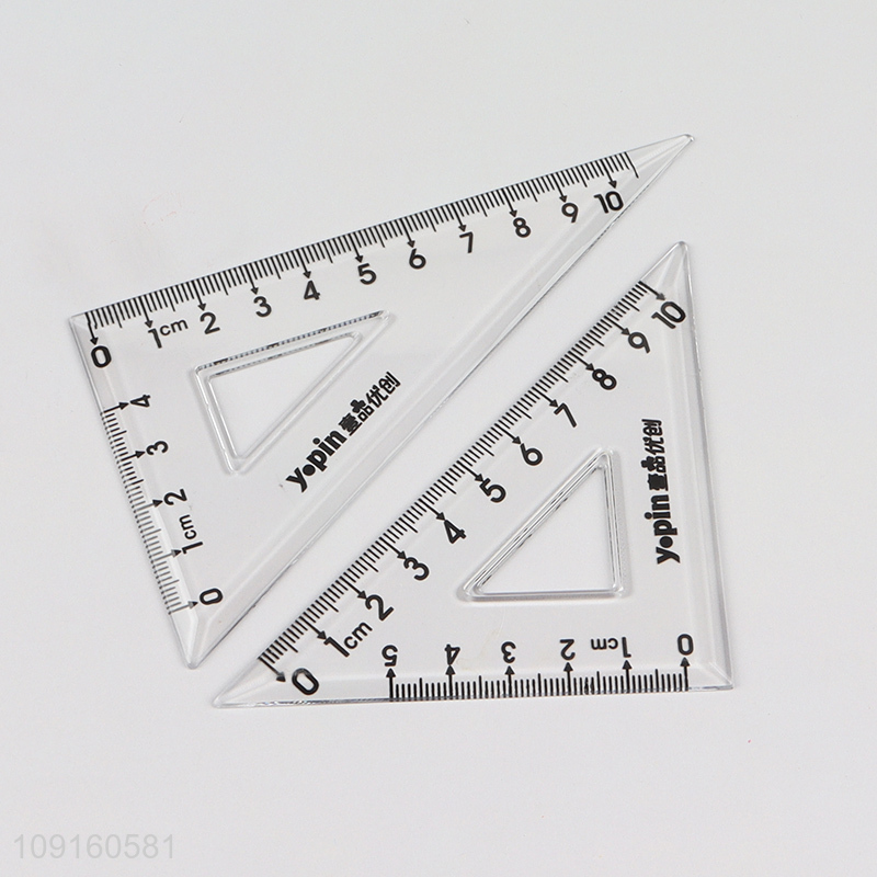 Hot Selling 4 Pieces Geometric Ruler Set Student School Office Supplies