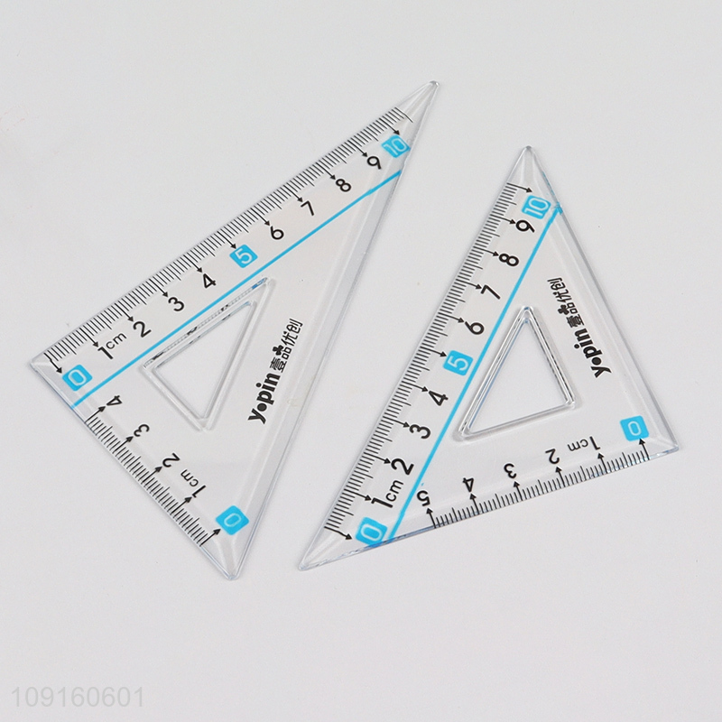 Good Quality 4 Pieces Plastic Ruler Math Set for Home School Classroom