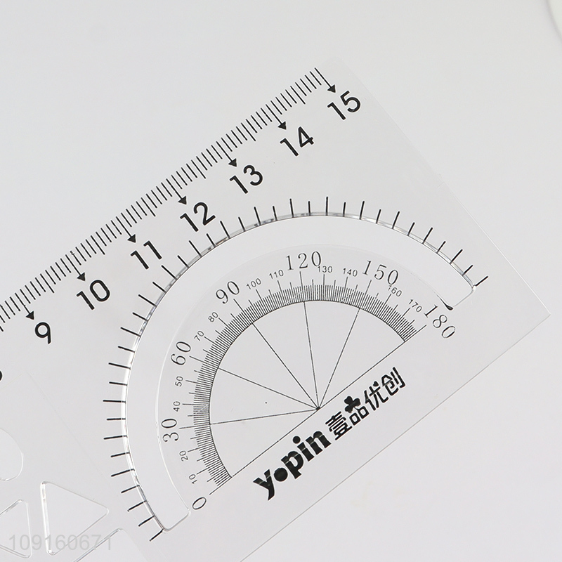 High Quality Multifunctional Drawing Template Measuring Ruler Plastic Drawing Stencil