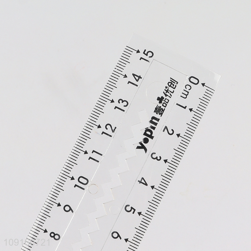 Online Wholesale Clear Plastic Straight Ruler Drawing Template for Student