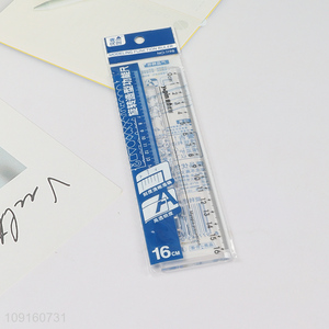 Hot Selling Geometric Drawing Template Drafting Stencil Plastic Straight Ruler