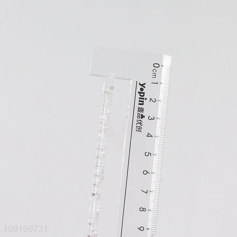 Hot Selling Geometric Drawing Template Drafting Stencil Plastic Straight Ruler