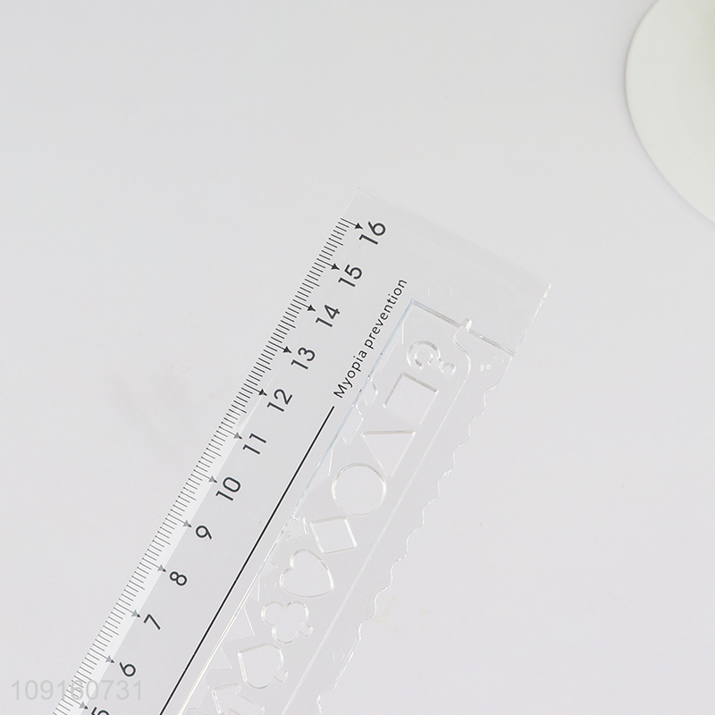 Hot Selling Geometric Drawing Template Drafting Stencil Plastic Straight Ruler