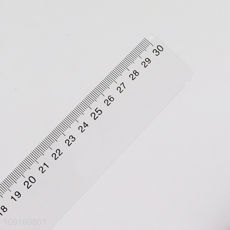 Hot Selling Clear Plastic Straight Ruler Student School Office Supplies