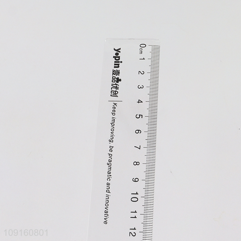 Hot Selling Clear Plastic Straight Ruler Student School Office Supplies