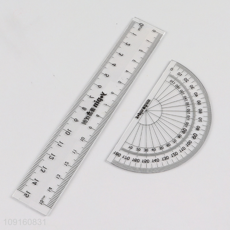 High Quality 18 Pieces Math Geometry Kit Compass Rulers Protractor Set