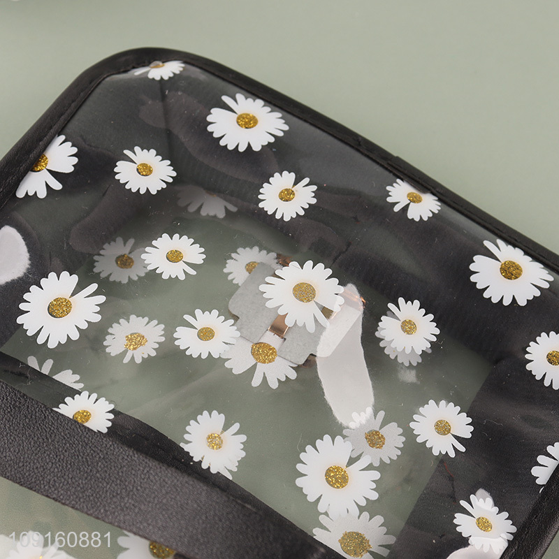 Hot selling fashion clear portable shoulder bag with women wallet