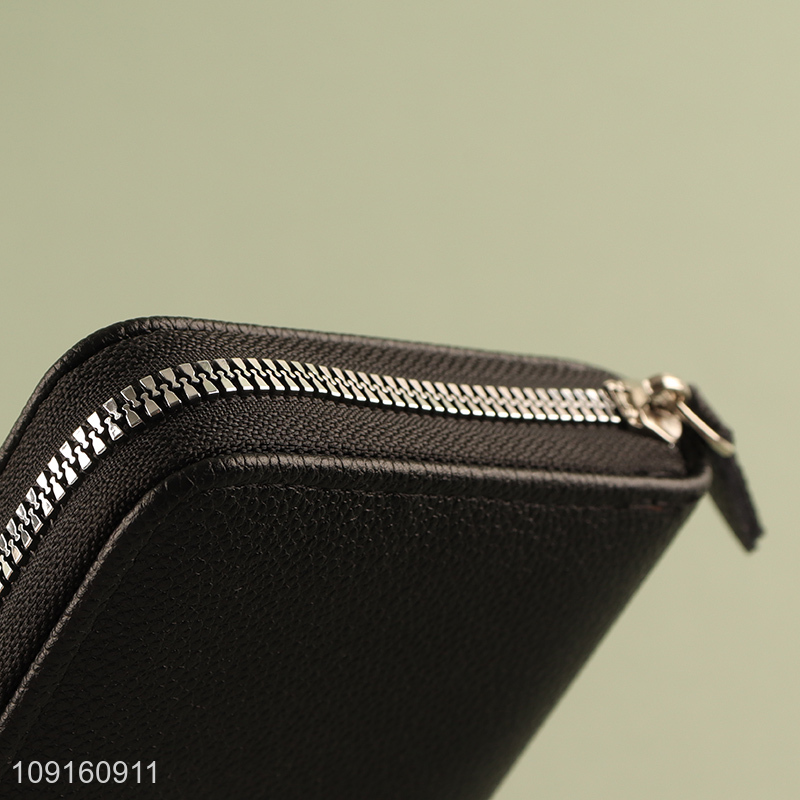 Top selling long style fashion ladies wallet with zipper