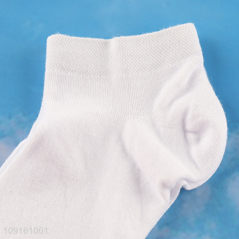 Best selling white cotton breathable antibacterial sports socks for women