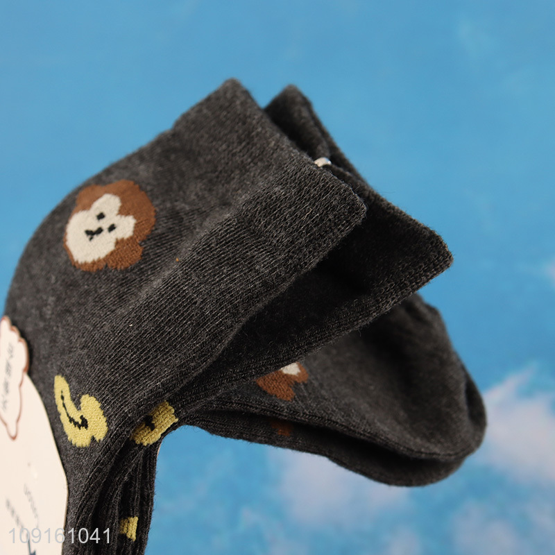 Hot items monkey printed skin-friendly cotton kids socks