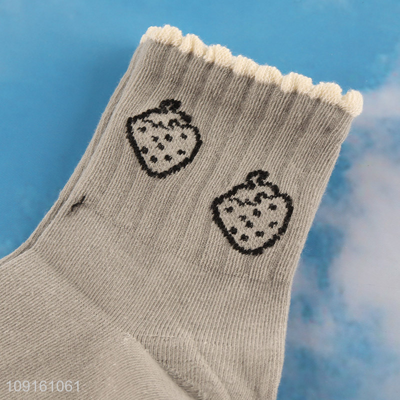 Top quality cartoon printed children cotton socks for sale