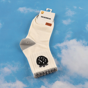 Top sale strawberry printed cotton breathable kids socks