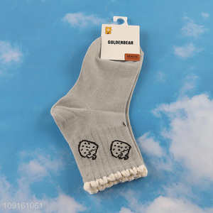 Top quality cartoon printed children cotton socks for sale