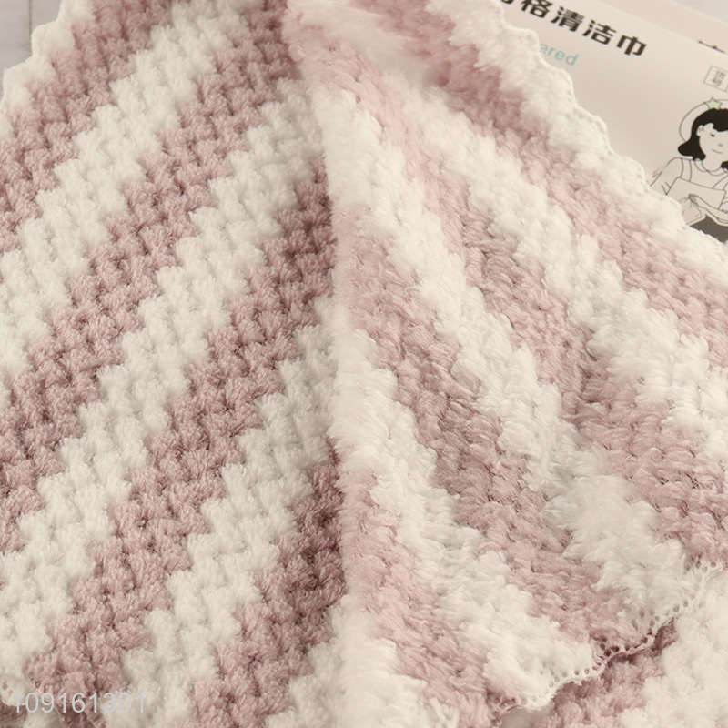 Good sale square home colored checkered cleaning towel