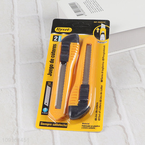 Hot Selling 2PCS Utility Knife Paper Knife Retractable Box Cutter for Carton